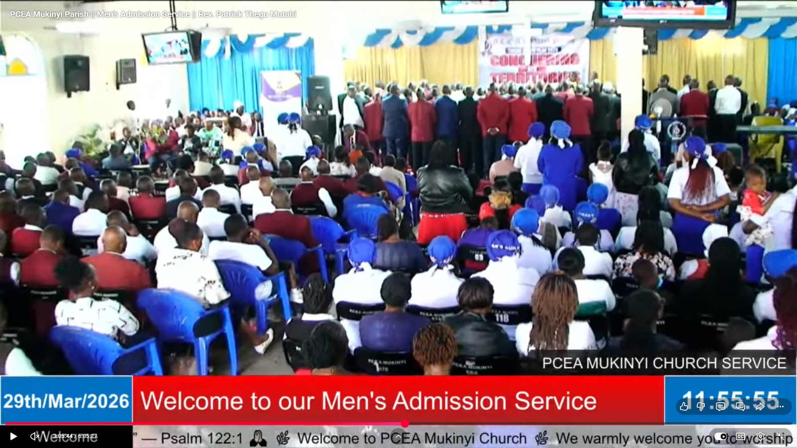MEN'S ADMISSION SERVICE AT PCEA MUKINYI ON 29TH MARCH 2026